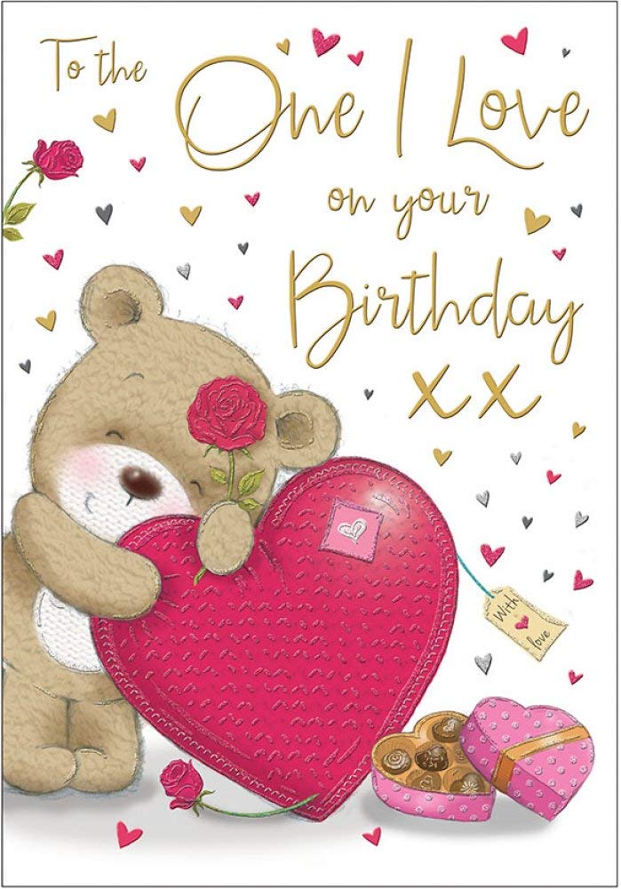 Piccadilly Greetings Regal Publishing C80031 Birthday Card One I Love - 9 x 6 inches, red|brown|beige