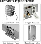 iropro LPG Hot Water Heater 18L 36KW Stainless Steel Instant Boiler Shower Kit view 5