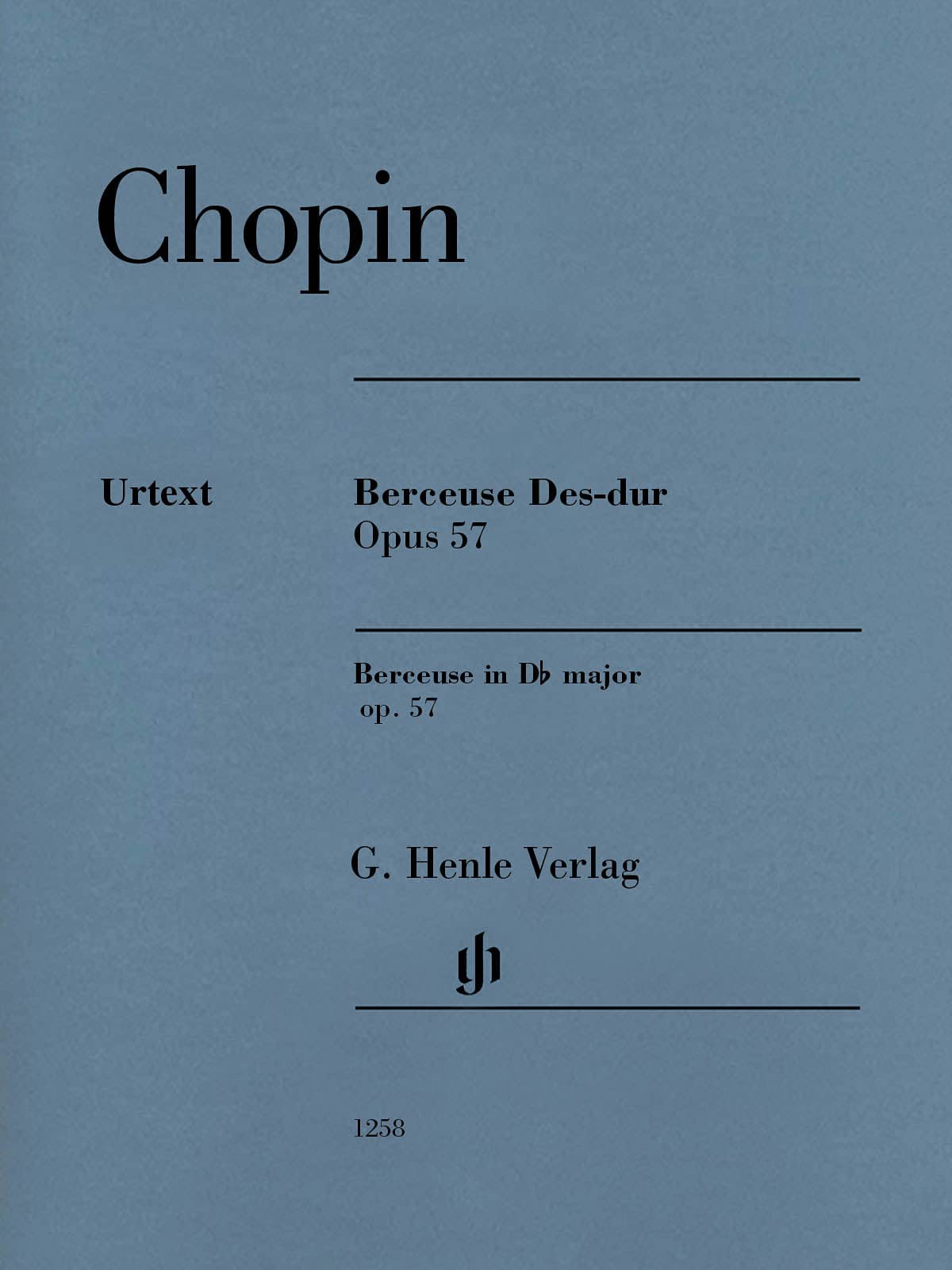 Berceuse, op. 57 - Revised Urtext Edition - piano solo - sheet music - (HN 1258)