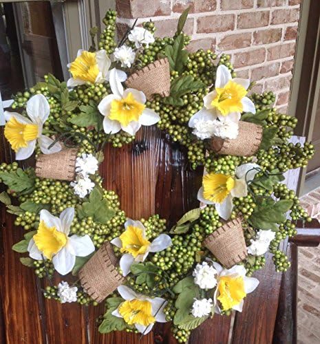 Flora Decor Blooming Daffodil Wreath - 24"