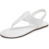 DREAM PAIRS Women's Elastic Strappy String Thong Ankle Strap Summer Gladiator Sandals