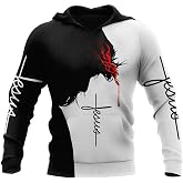 Colonghsou 3D Christian Jesus Hoodies for Men Women Unisex Praying Hands Sweatshirt Pullover king Printed sweater