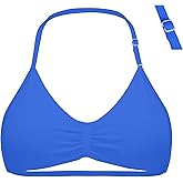 Women's Strappy Bras Halter Bra Seamless Open Back Sports Bras Bralette Crop top with Adjustable Thin Strap & Removable Cups