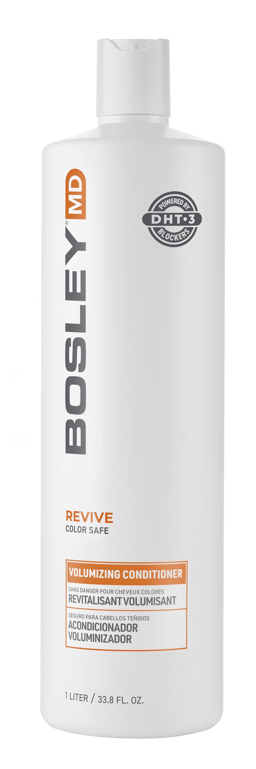 BosleyMD BosRevive Colour Safe Volumizing Conditioner, Thickening Hair Treatment for Visibly Thinning Hair, With Saw Palmetto, Rosemary & Panthenol, 1 Litre