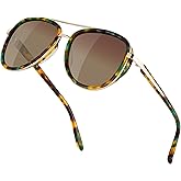 BIRCEN Polarized Sunglasses for Women UV - Protection Womens Retro Mirrored Shades with Acetate Frame BC2001