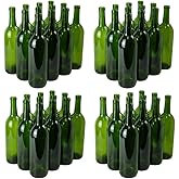 FastRack - 750ml Champagne Green Wine Bottles (Pack of 48) | W5 Bordeaux Empty Liquor Bottles for Drinks, 4 Cases of 12 - NO CORKS INCLUDED