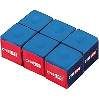 CyeeLife Billiard Chalk 6pcs Blue,Pool Table Accessories for Table Billiards