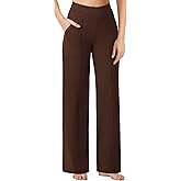 AFITNE Womens Wide Leg Pants High Waisted Business Casual Pants 29"/31" Pull On Dressy Yoga Lounge Trousers