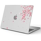 Idocolors Compatible with MacBook Air 13 inch Case 2022 2021 2020 2019 2018 Release M1 A2337 A2179 A1932, Matt Plastic Frosted Hard Shell for MacBook Air 13.3 inch Case, Cherry Blossom