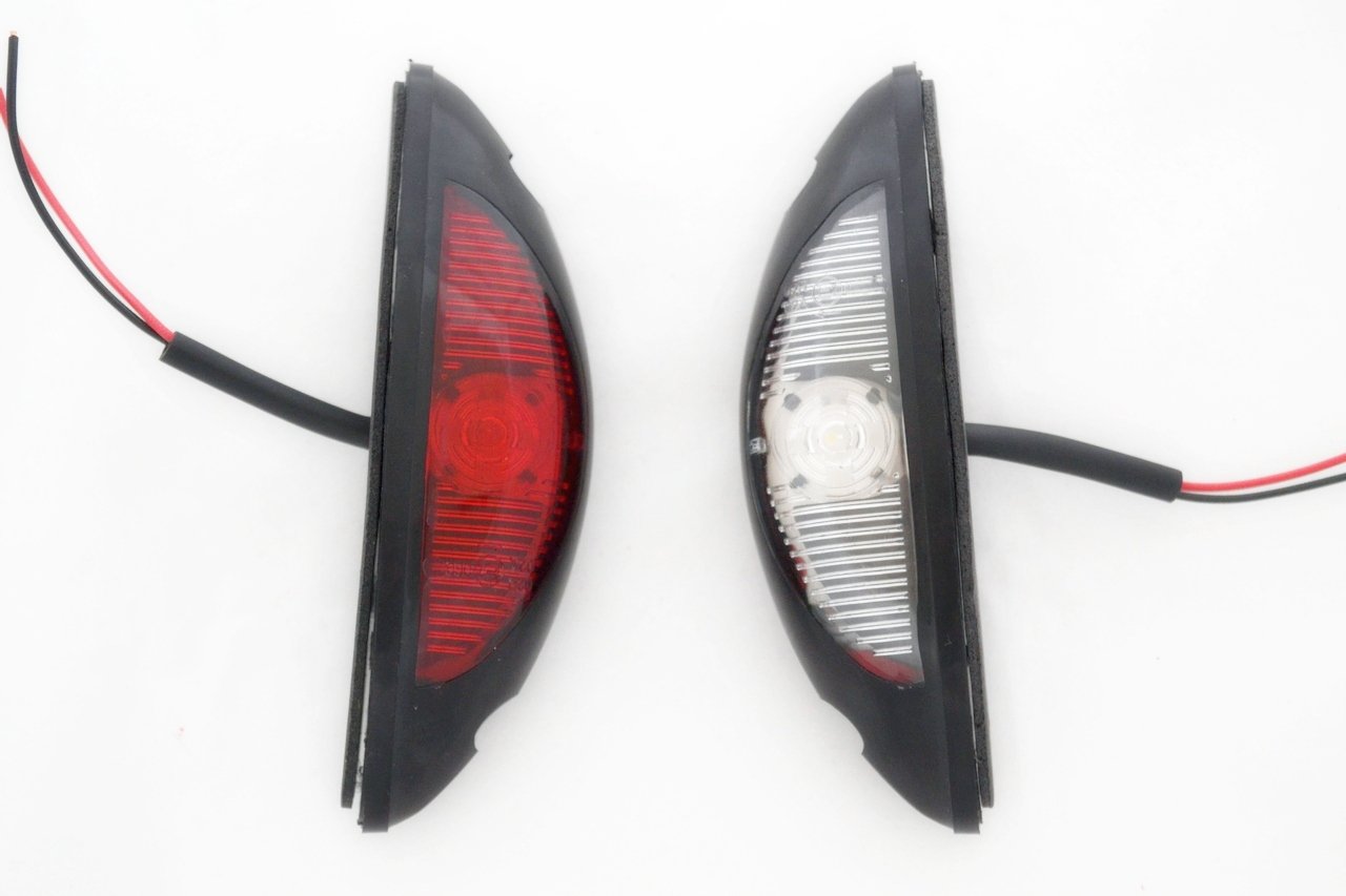 20pcs 24V Led-Type Rosso Indicatore Laterale Faro Camion Rimorchio - Foto 8