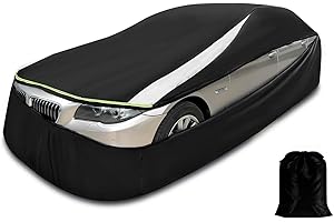 FJWDSC Full Enclosed Car Covers Waterproof All Weather Universal Fit Impala/El Camino/Bel Air/Biscayne,7 Series,Benz S,A8/S8,LS,CT6,Continental,Charger Daytona,Fit Sedan/Coupe Length 200''-212''