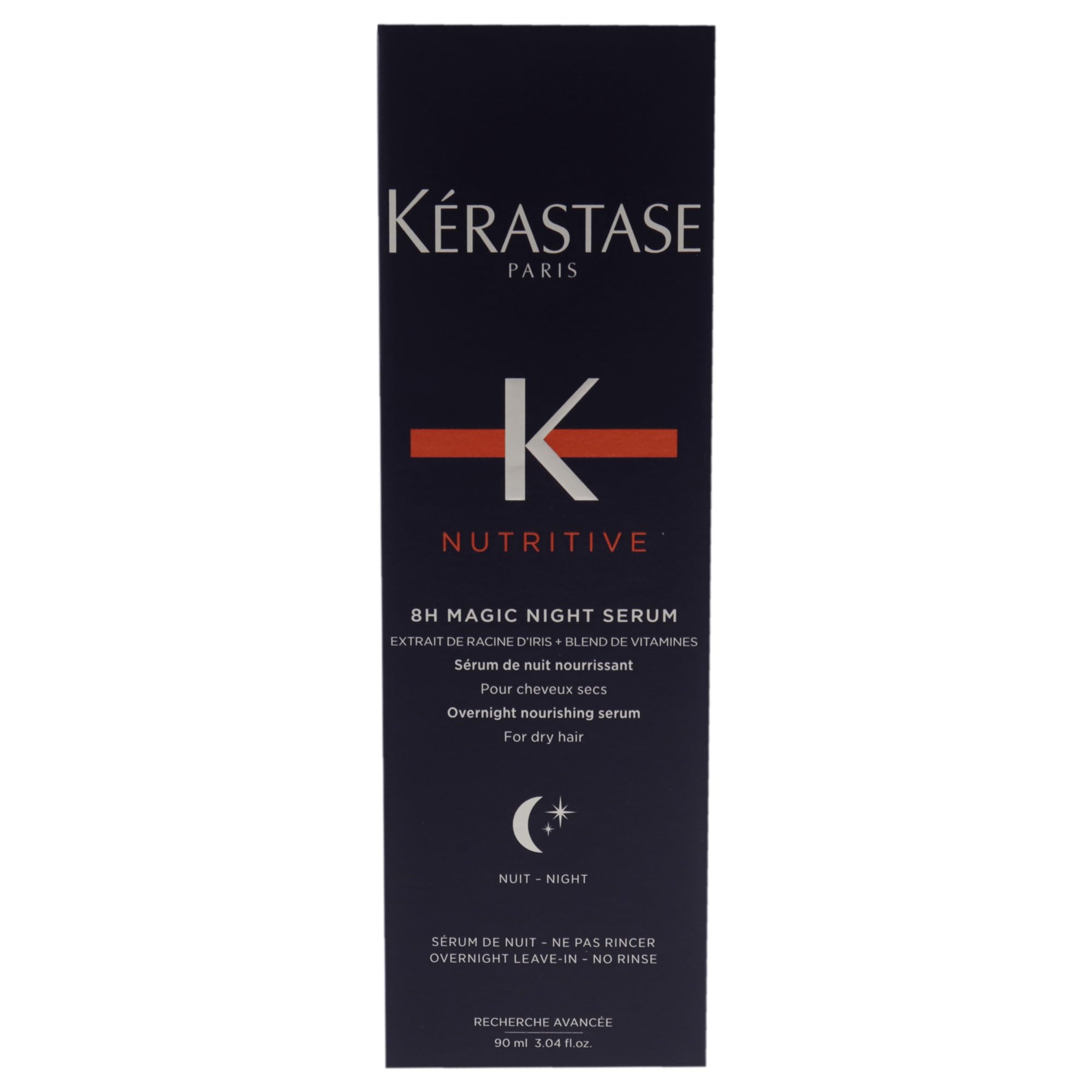 Kerastase Nutritive 8HR Magic Night Hair Serum, 3.04 Fl Oz | Reduces Tangles & Frizz | For All Hair Types | Deeply Conditions | Overnight Beauty Serum