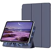 KENKE Magnetic Case for iPad Air 11 Inch Case (M3/M2) Generation 2025/2024, iPad Air 5th/4th Gen (2022/2020), Slim Smart Folio Powerful Magnetic Attachment, Two-Way Trifold Stand Cover, Purple