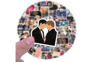 Feng Qi 120 Pcs Hockey TV Stickers for Water Bottles, Waterproof Vinyl Hockey Player Stickers Romance Love Story TV Decals Pa