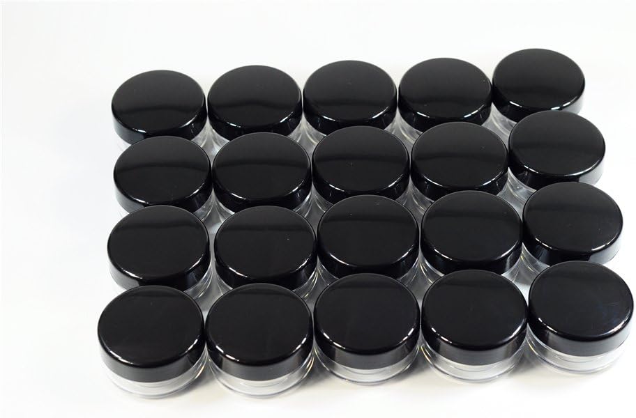 10 Gram Cosmetic Containers 20pcs Sample Jars with Lids Plastic Makeup Sample Containers BPA free Pot Jars