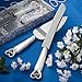 Interlocking hearts design cake knife/server set- 1