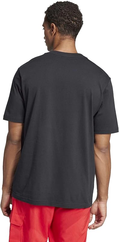 Homme Essentials Linear Single Jersey Shirt, Black/White, S — photo 4 sur 8