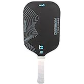 8 pickleball Wave Foam Elongated Pickleball Paddle - T700 Raw Carbon Fiber | Full Foam Power Core | Textured Spin Control Paddle Surface | Electroplated Edge Guard | Performance Gradient Grip