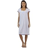 Casual Nights Women's Botanic Lace Short Sleeve Nightgown