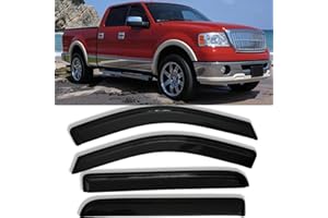 DARODCAR Side Window Visors Wind Deflectors Vent Window Shade for Ford F150 SuperCrew Cab 04-08 Sun Rain Guards, Lincoln Mark LT 06-08 94443 4PCS