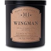Manly Indulgence Wingman Scented Candles for Men, 2 Wick, 16.5 oz, Premium Soy Blend Wax, 60H Burn, Candles for Home Scented - Made in The USA