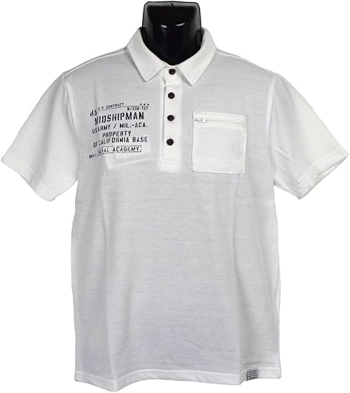 Amazon 大きいサイズ ポロシャツ メンズ ミリタリー Zipポケット付き 3l 4l 5l カジュアル 白 緑 春 夏 5l ホワイト ポロシャツ 通販