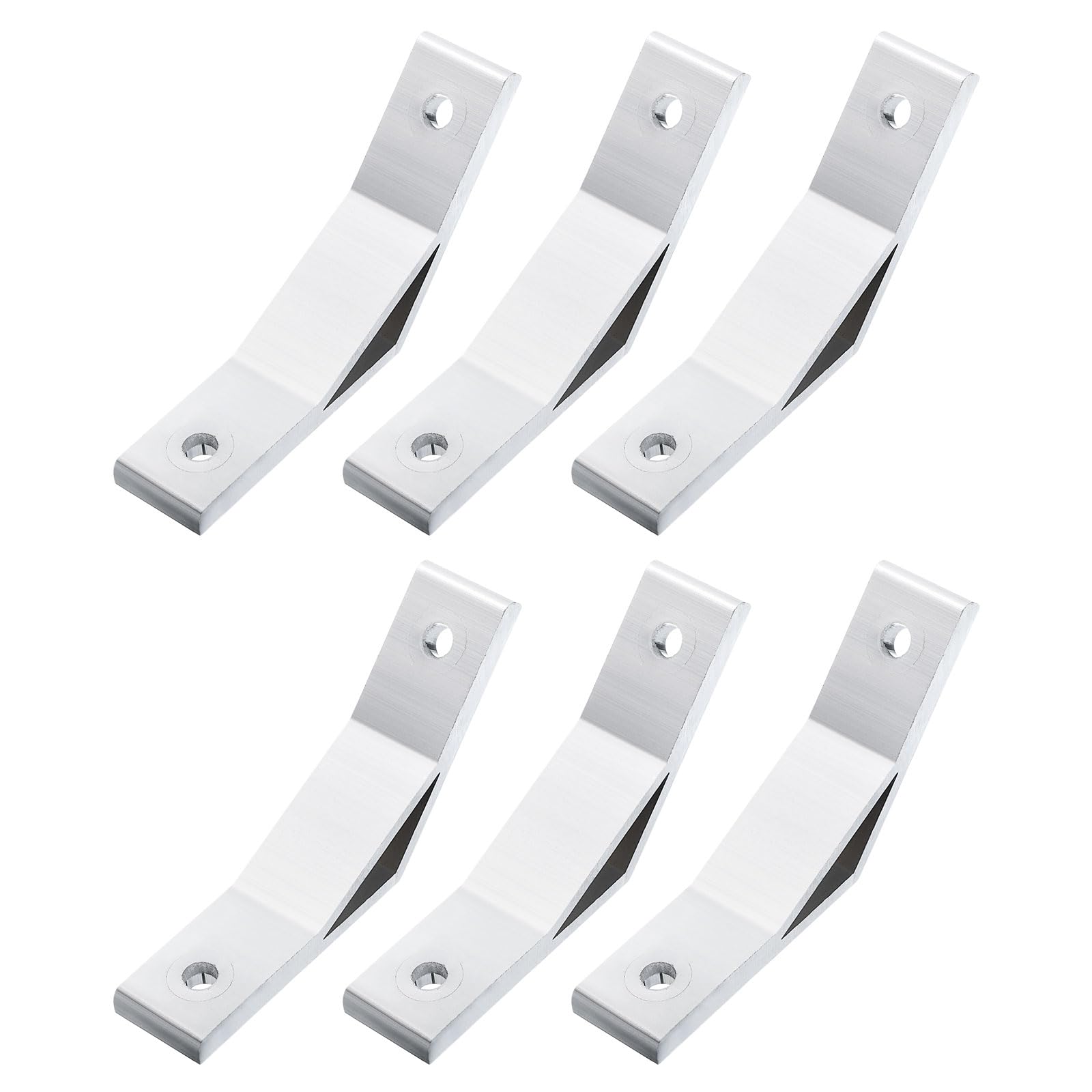 uxcell 6Pcs 135 Degree Angle Aluminum Profile Corner Brackets, Corner Brace Joint Connectors for 3030 Series (Silver Tone)