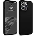 AOTESIER Magnetic for iPhone 13 Pro Max Phone Case, [Compatible with MagSafe][Military Shockproof Protection] Silicone Case with Soft Anti-Scratch Microfiber Lining, 6.7 inch, Black