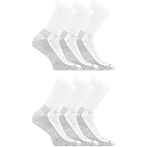Merrell unisex-adult Men's and Women's Durable Everyday Work Crew Socks - 3 & 6 Pairs - Anti-odor Cotton