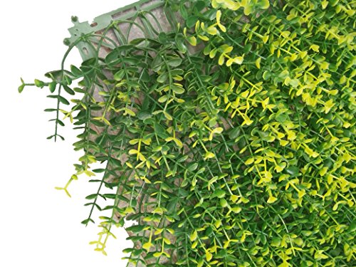Porpora 24-Piece Artificial Hedge Plant, Greenery Panels Suitable for Both Outdoor or Indoor use, Garden, Backyard and/or Home Decorations Ficus