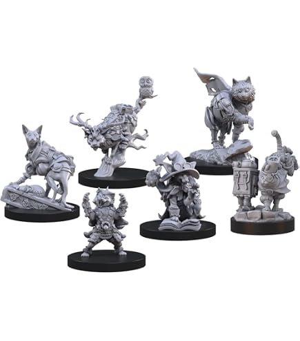 WizKids Deep Cuts Unpainted Miniatures: Wave 4 - Oxen, 2 Miniatures Per Pack
