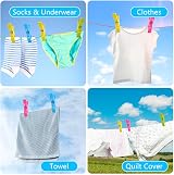 Vicloon Beach Towel Clips 6 PCS Large Plastic Clothes Pegs 4 Color view 6