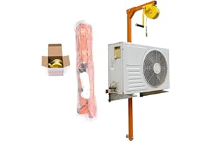 YTOXEO Air Conditioner Lifting Tool, 65 FT Lifting High Stainless Steels Crane Bracket, Hand Winch for Air Conditioner Outside Installation