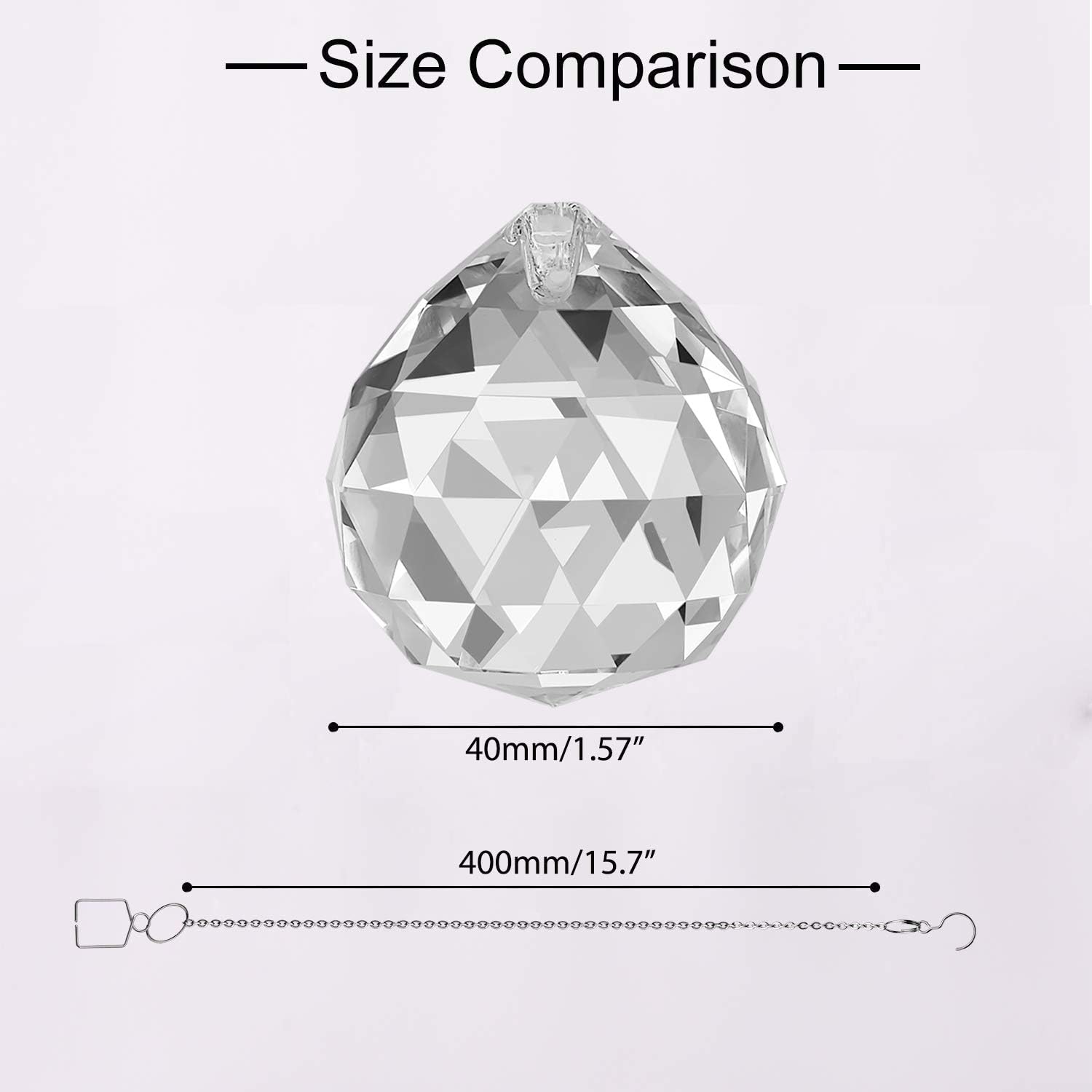 MerryNine Clear Crystal Ball Prism Sun Shine Catcher Rainbow Pendants Maker - Image 3