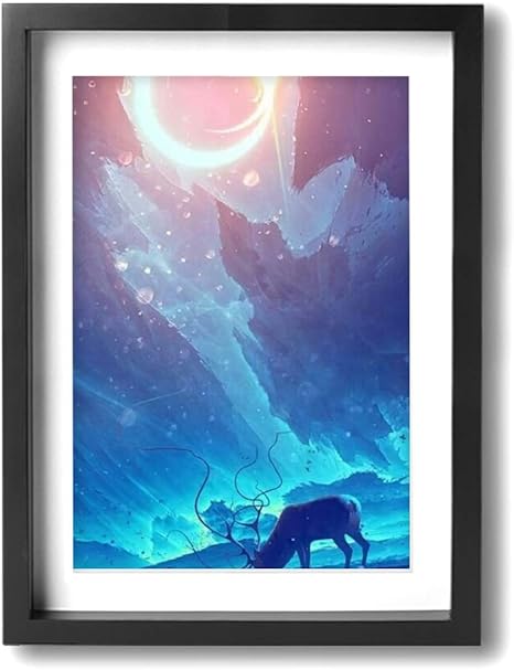 Amazon 水彩トナカイ アートパネル 壁掛け キャンバス絵画 キャンバスポスター 映画版画 壁飾り ソファー背景壁 現代の壁アート フレーム インテリア絵画 木製の壁掛け 和風 長方形 木枠付き 花 風景画 現代壁の絵 軽く 耐食性 て取り付けやすい リビングルーム 家の装飾