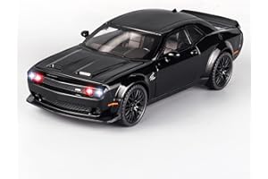 OANMYJJO Toy Cars for Kids 1/32 Dodge Challenger Hellcat Die Cast Metal Toy Cars,Pull Back Hellcat CarWith Light and Music Hellcat Toy Car Collectible Model Cars,for Boys Age 3 + Year Old