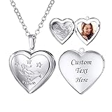 U7 Locket Necklace That Holds Pictures Platinum