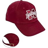 Desert Cactus Mississippi State University Baseball Hat Bulldogs MSU Brimmed Embroidered Hats Cap Adjustable Cloth Strap Adult (Style F1) Maroon