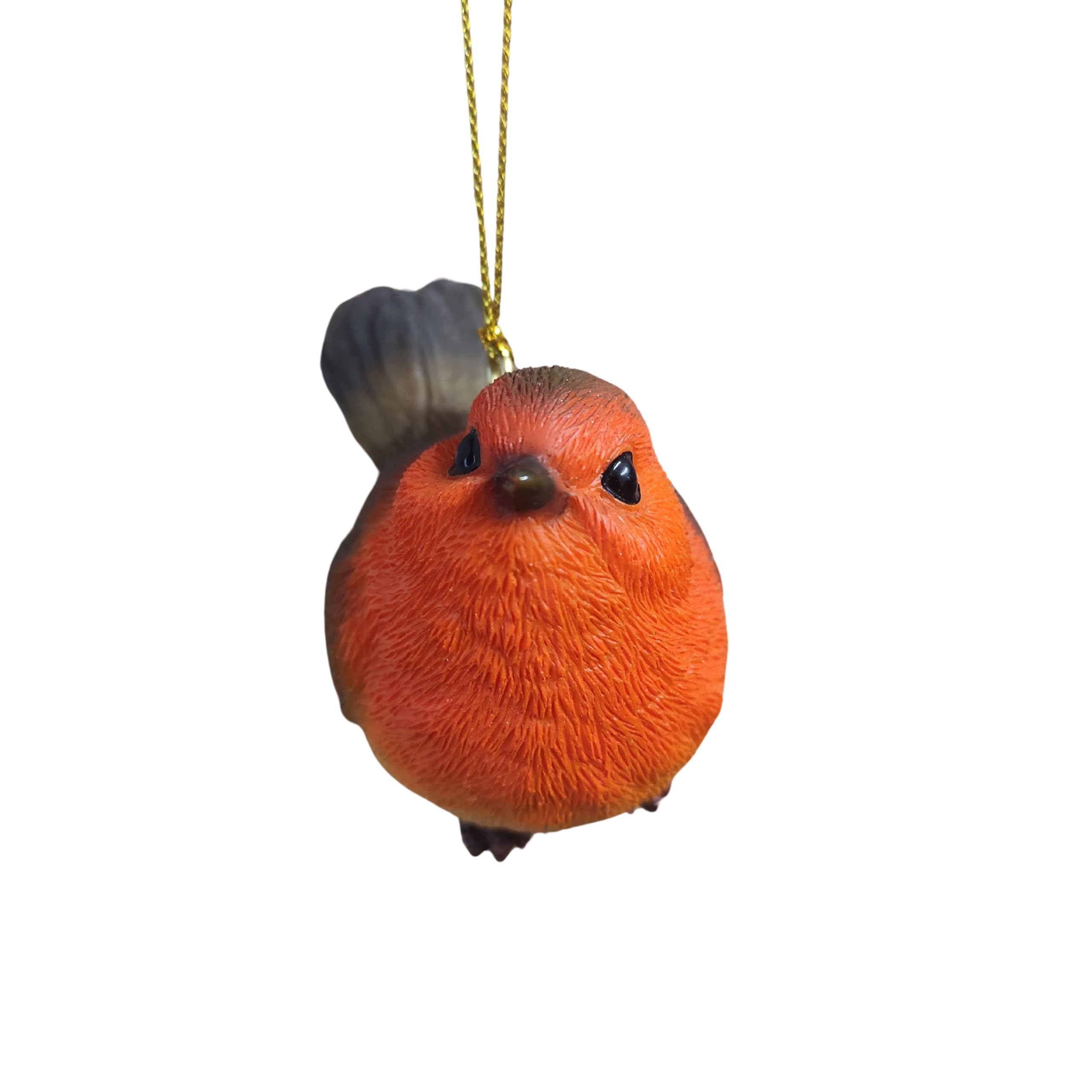 Vivid Arts - Hanging Ornament Robin - Gold Thread