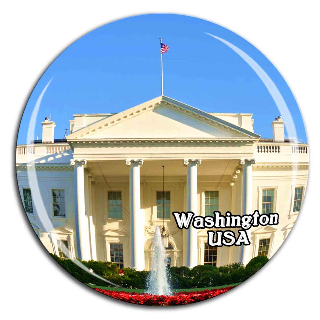 White House Washington America USA Fridge Magnet 3D Crystal Glass Tourist City Travel Souvenir Collection Gift Strong Refrigerator Sticker