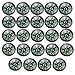 Compass for Kids - Mini 20mm Button Compass for Hiking, Black Survival and Paracord (Set of 24)