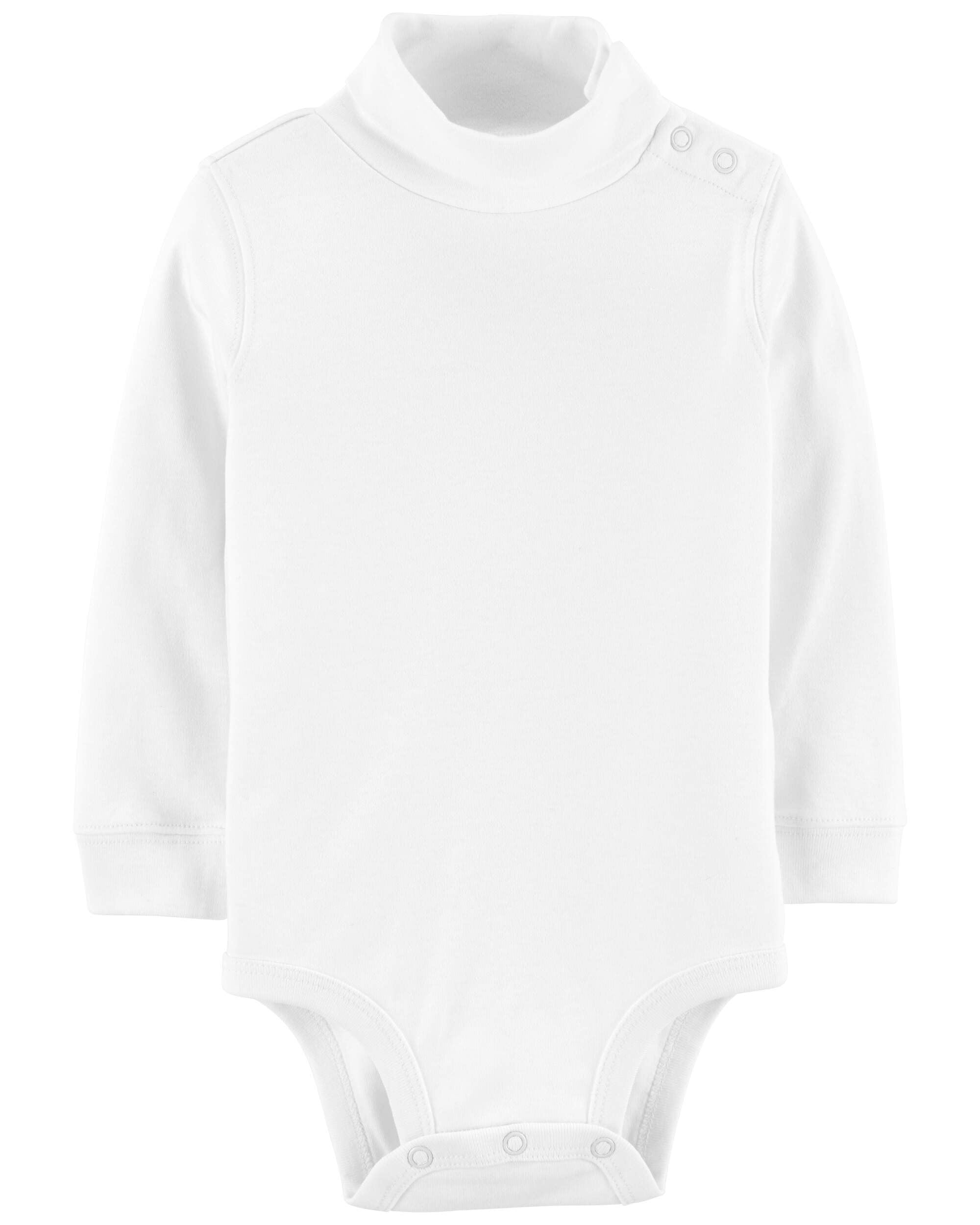 Photo 1 of Carter's Girls' Cotton Turtleneck (White Bodysuit, 24 Months)