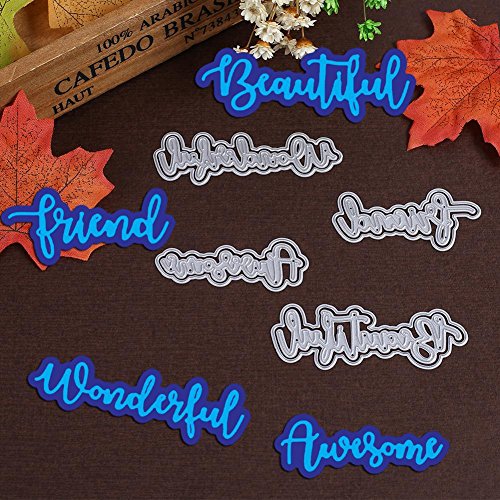 WinnerEco 4pcs Metal DIY Embossing Cutting Dies Stencil Card for Scrapbooking Album - Thumbnail 2