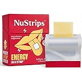 NuStrips™ Fast-Dissolving Energy Strips with 50mg Caffeine, L-Theanine & Vitamin B12 – Instant Energy & Focus Without Jitters or Crash – Works Faster Than Coffee – Soothing Cinnamon (30 Strips)