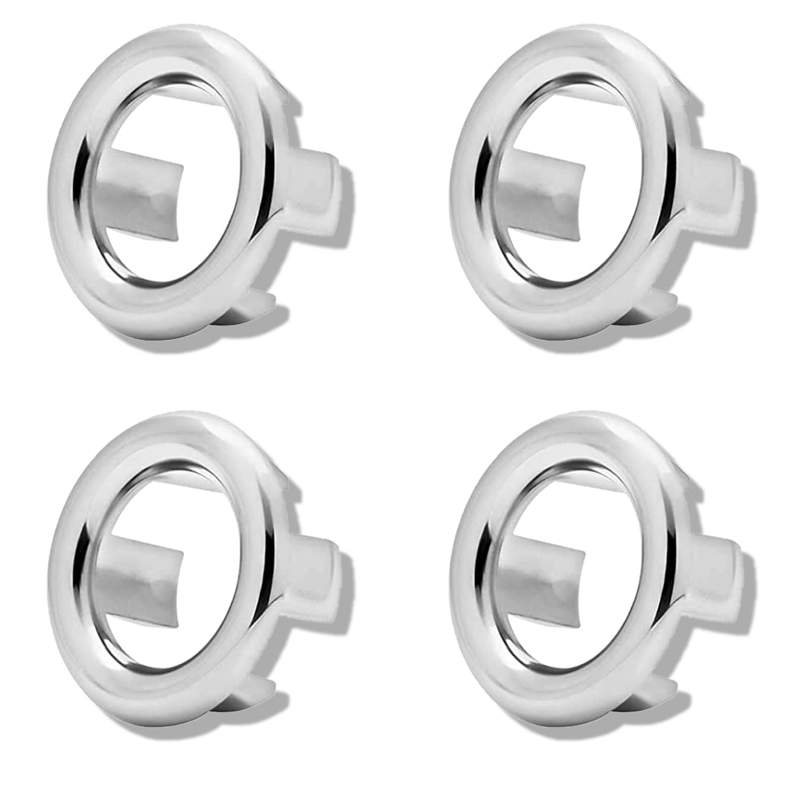 4 Pack Sink Overflow Ring Bathroom Kitchen Sink Hole Round Overflow Cover Basin Trim Overflow Drain Cap Cover Insert in Hole Spares