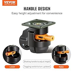 VEVOR Leveling Casters, Set of 4, 2200 lbs Total