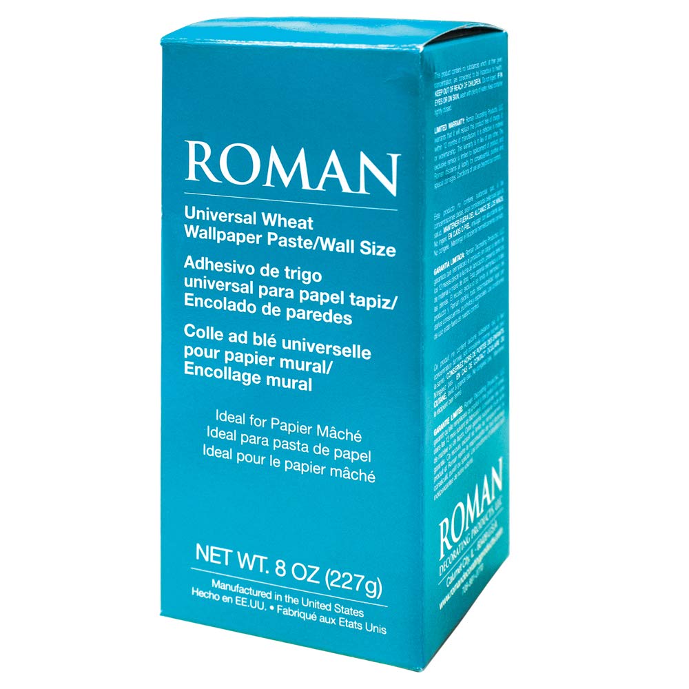 Roman Products 209701 Roman 2097018 oz. Universal Wheat Wallpaper Paste, 8oz, 8 Ounce