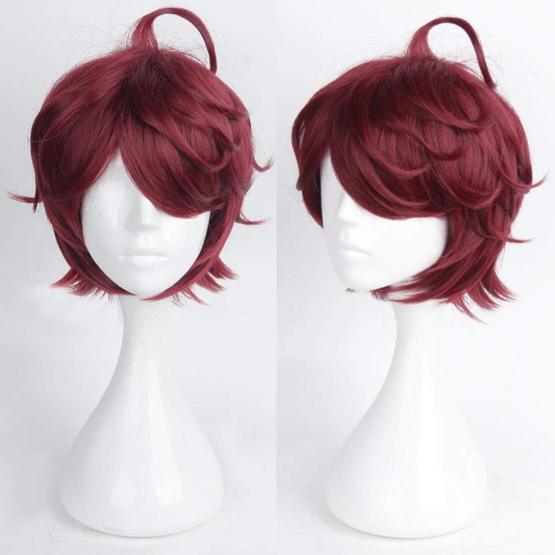 Amazon Com Hair Extension Fashian Men S Dark Red Short Hair Wig