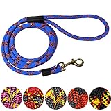 DTPS, Durable Dog Rope Leash, 6 feet, Blue, Mountain Climbing Rope Leash