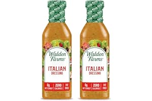 Walden Farms Italian Dressing – Low Carb, Calorie-Free, Gluten-Free, Keto-Friendly, Sugar-Free, Fat-Free, Dairy-Free Classic Italian Herb Flavor – 2-Pack, 12 oz Bottles